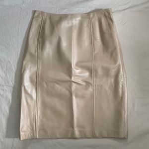 DKNY Leather Pencil Skirt